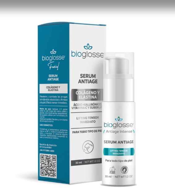 serumantiagepng SERUM ANTIAGE COLAGENO Y ELASTINA BIOGLOSSE X 30ML - Image 1